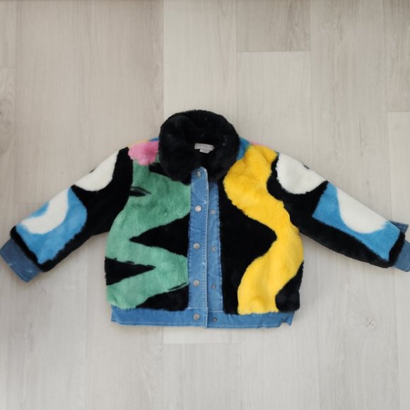 Stella McCartney Kids Faux Fur Denim Jacket - Picture 3 of 3